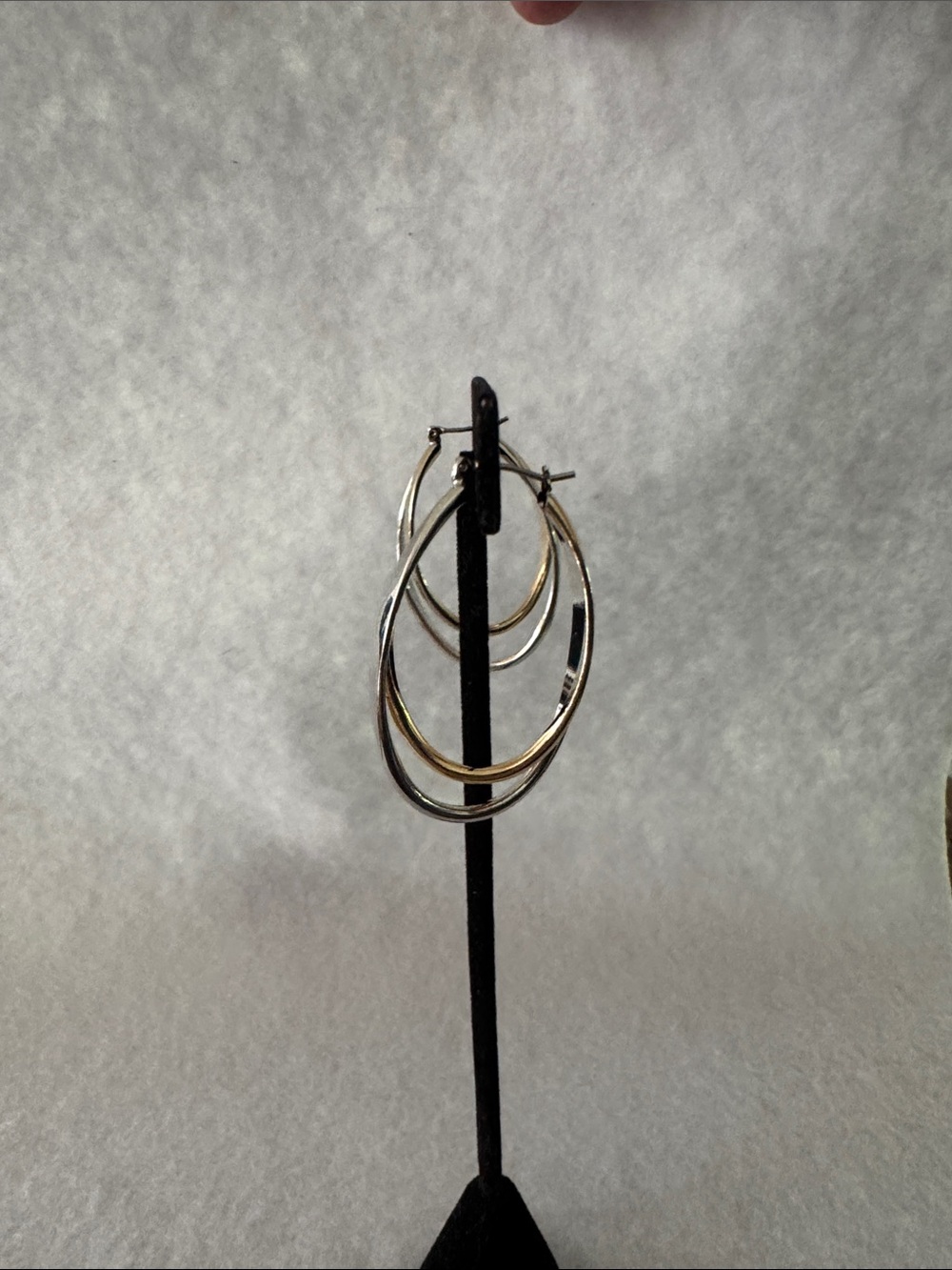 Silpada Two-Tone Gold and Silver Double Oval Hoop Earrings - Picture 5 of 6
